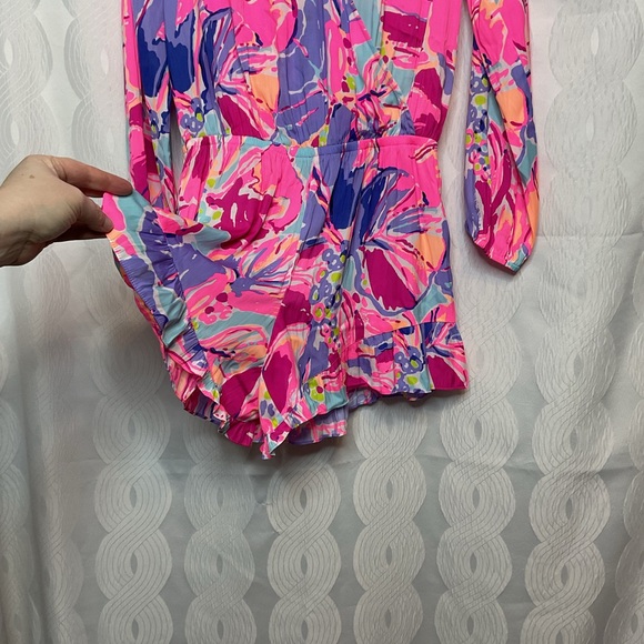 Lilly Pulitzer Fanning Romper Multi Jam Out Print Small 23972 - Picture 2 of 11